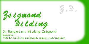 zsigmond wilding business card